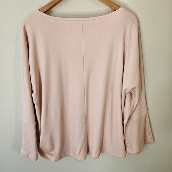 Eileen Fisher Women's Fluid Tencel Knit Bateau Neck Top Size M Bell Sleeve - Picture 3 of 7